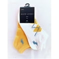 thumbnail image 1 of Ralph Lauren Girls' 2 Pairs/Pack No Show Socks, Size 4-6x (Shoe Size 10-13), White/Yellow, 1 of 1