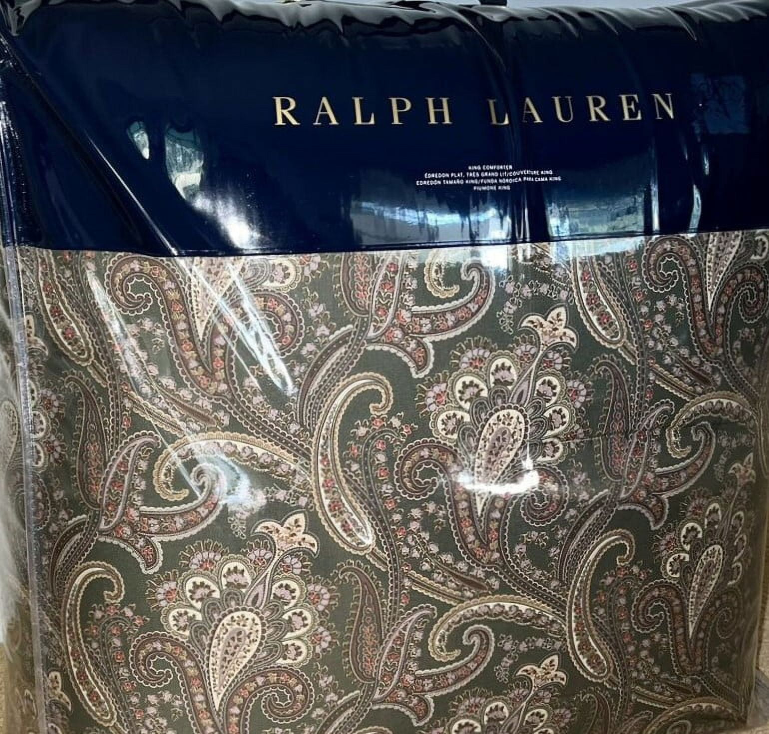 Ralph Lauren SAGE MULTI Heritage Paisley Comforter, US King