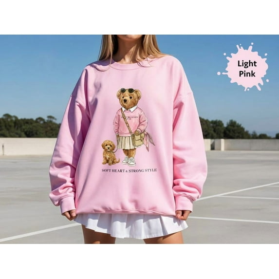Ralph Lauren Inspired Polo Bear Sweatshirt, Vintage Animal Sweater, Stylish Winter Teddy Bear Shirt, Gift for Her, Bear Lover Crewneck