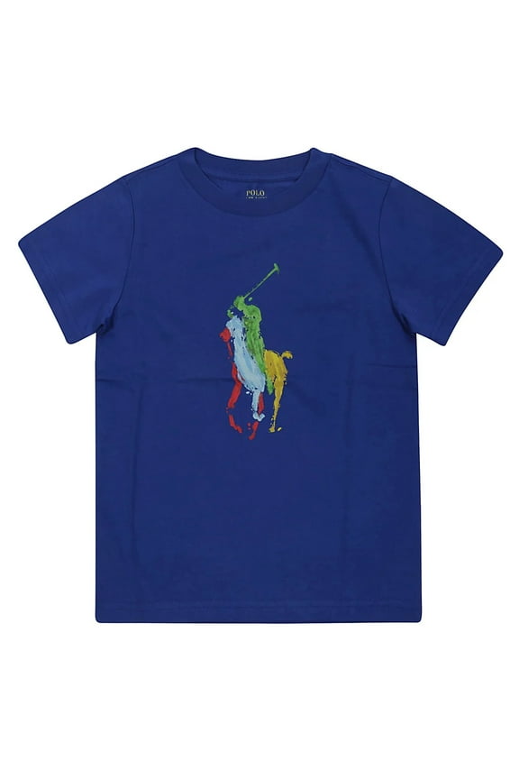 Ralph Lauren Kids Big Pony Printed Crewneck T-Shirt, Size 3YY
