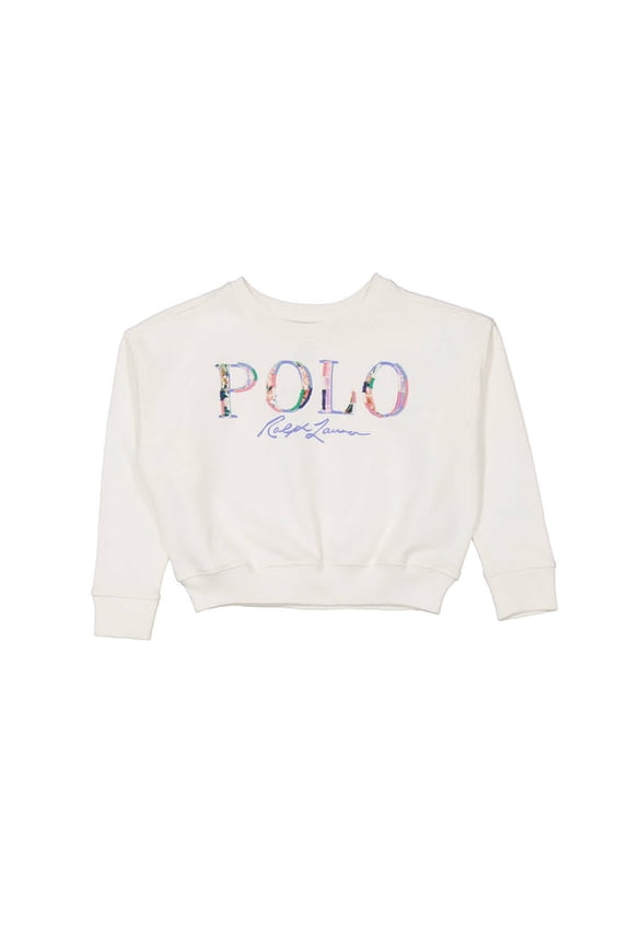 Ralph Lauren Kids Logo Terry Boxy Sweatshirt, Size 4Y