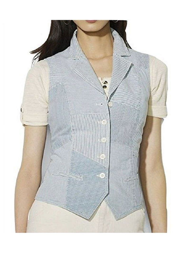 Ralph Lauren LRL Lauren Jeans Co Denim Striped Patchwork
