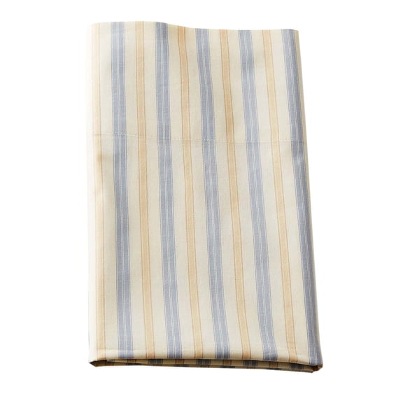 Ralph Lauren Madalena Gene King Flat Sheet Cream and Grey Stripes