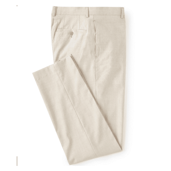 Ralph Lauren Men Slim Fit Flat Front Plaid Dress Pants, Tan 36X34