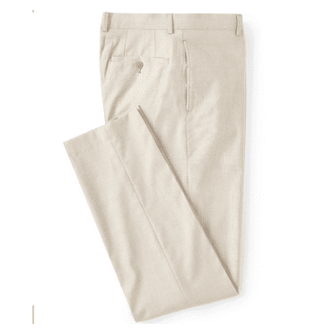 Ralph Lauren Men Slim Fit Flat Front Plaid Dress Pants, Tan 40X32