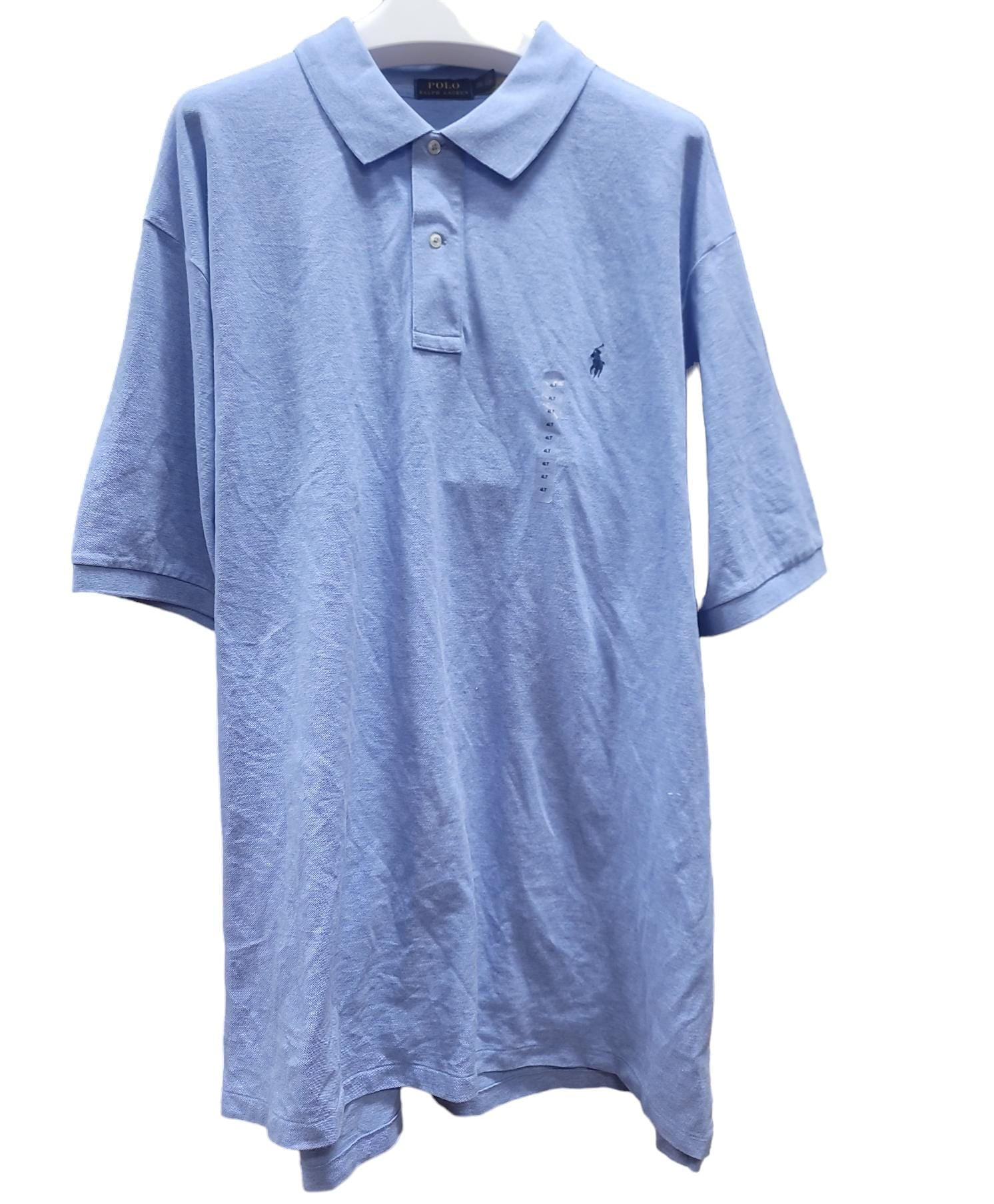 RALPH LAUREN Men's BLUE Men's Big & Tall S/S Polo Neck T- Shirt 4XLT NWOT