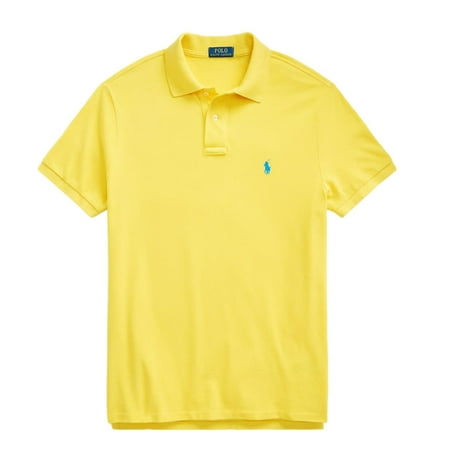 Ralph Lauren Men's Classic Fit Mesh Pony Logo Polo Shirt (L, IslandAqua)
