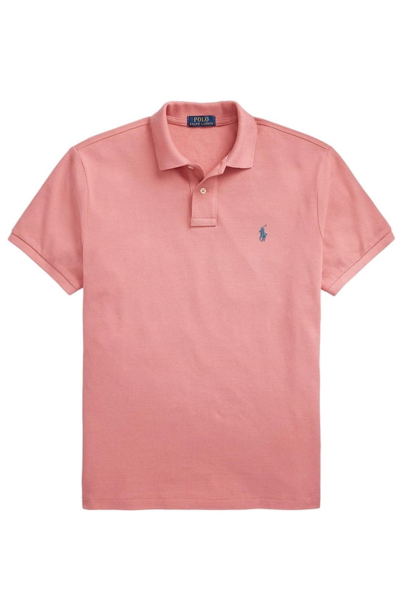 Ralph Lauren Men's Classic Fit Mesh Pony Logo Polo Shirt (XL, DesertRose)