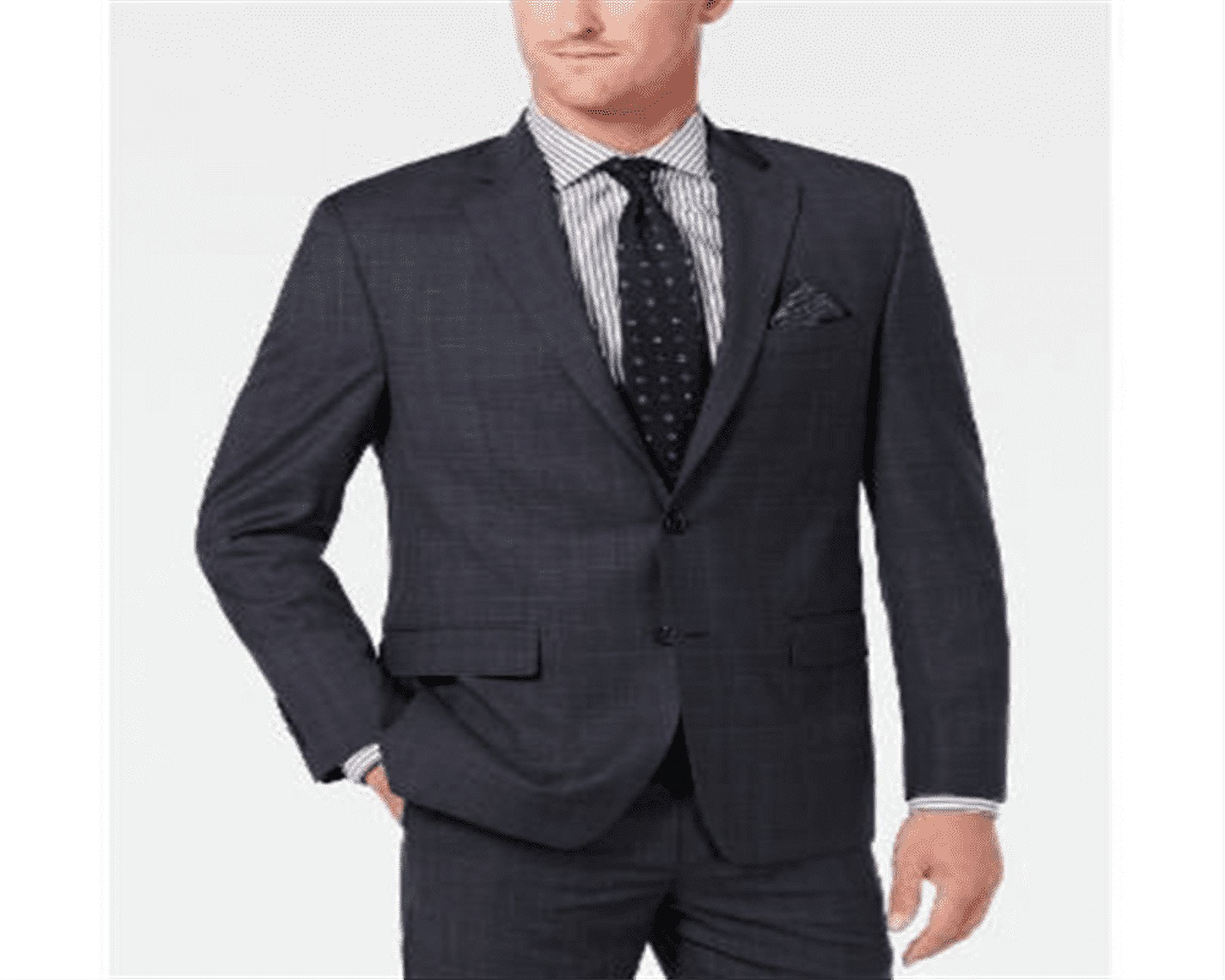 Ralph Lauren Men's Classic Regular Fit UltraFlex Stretch Sharkskin Suit Jacket Gray Size 44