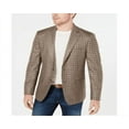 thumbnail image 1 of Ralph Lauren Men's Classic Fit UltraFlex Stretch Tan Plaid Sport Coat Brown Size 40, 1 of 3