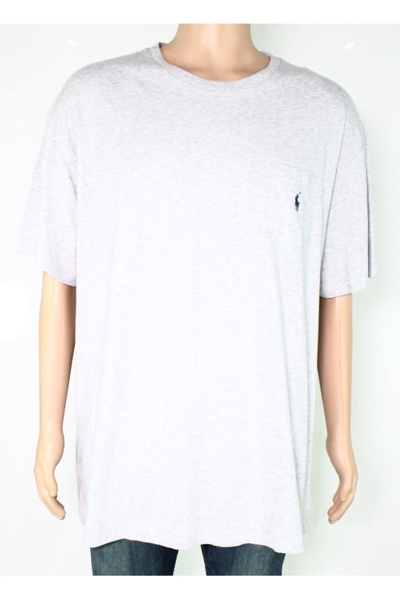 Ralph Lauren Men's Heather Pocket Crew Tee T-Shirt Gray Size Small