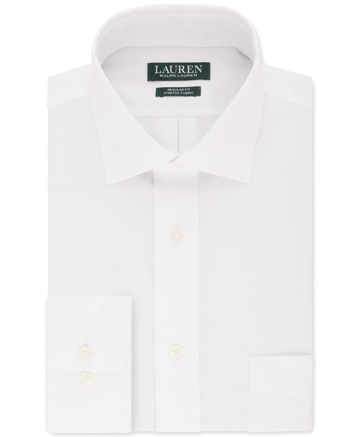 Ralph Lauren Men s Regular Fit Ultraflex Dress Shirt White Size 17.5x32 33 Walmart