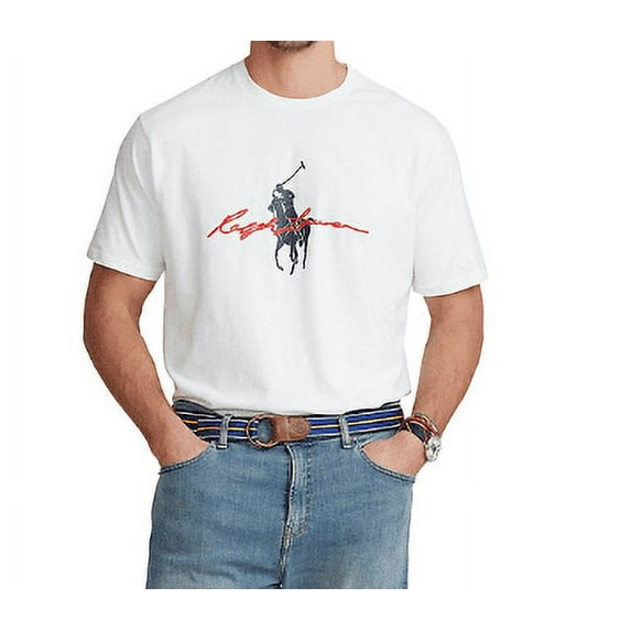 Ralph Lauren Men's White Big And Tall Big Pony Tee, 2LT