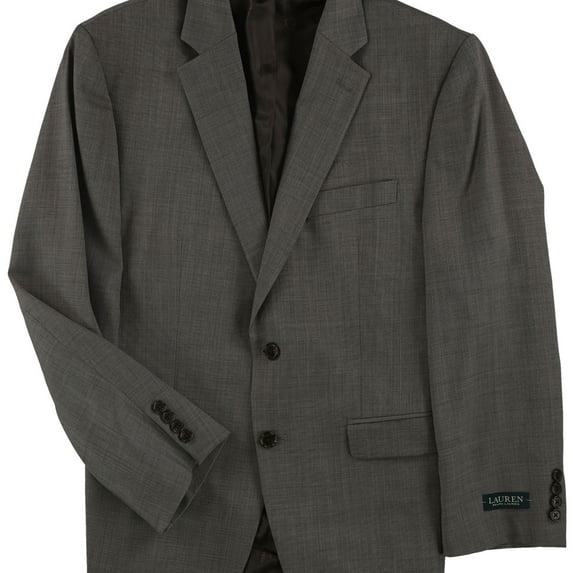 Ralph Lauren Mens Classic Fit Ultraflex Two Button Blazer Jacket, Brown, 40 Short