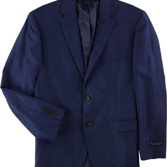 Ralph Lauren Mens Classic Two Button Blazer Jacket, Blue, 40 Short