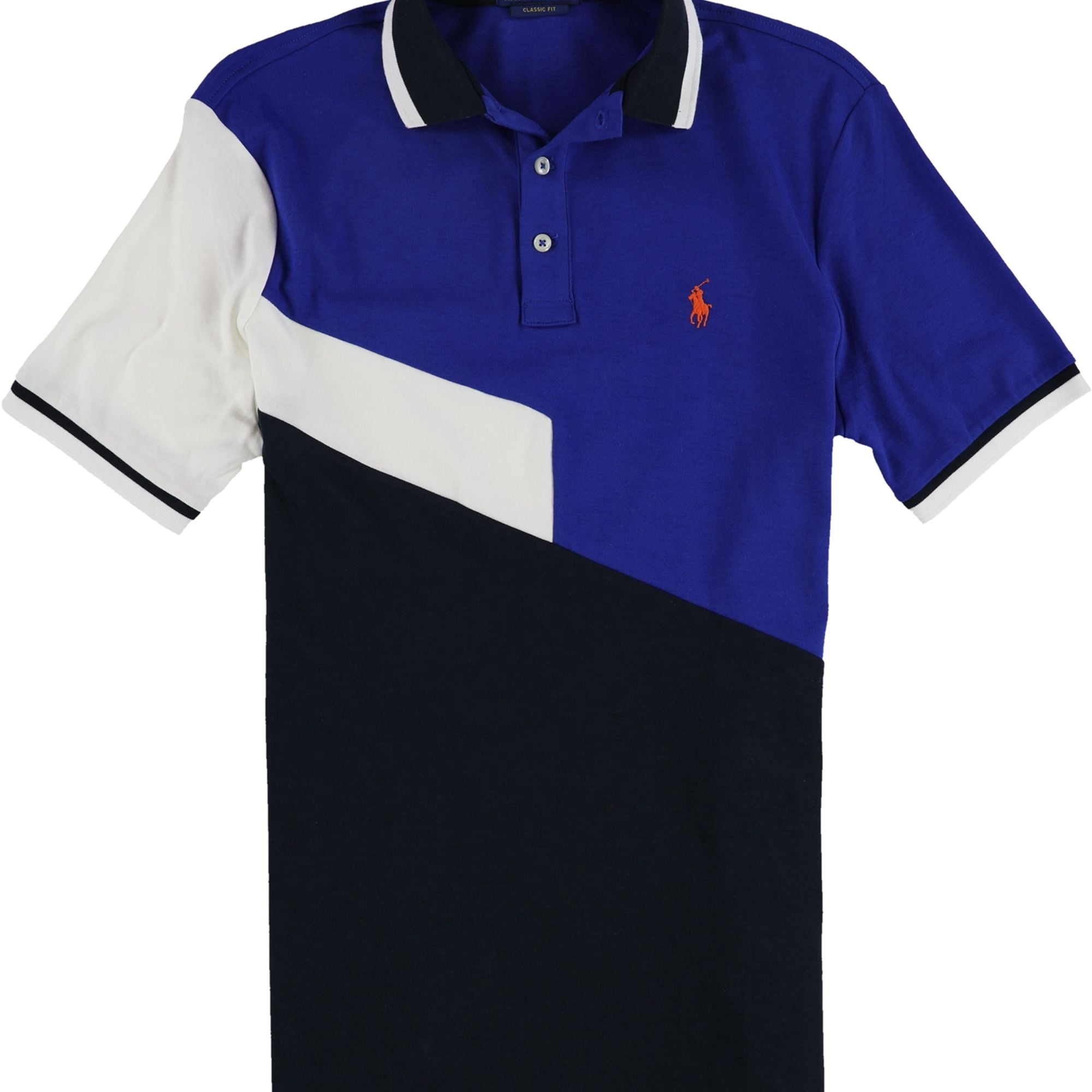 Mens Color Blocked Polo Shirt X-Small