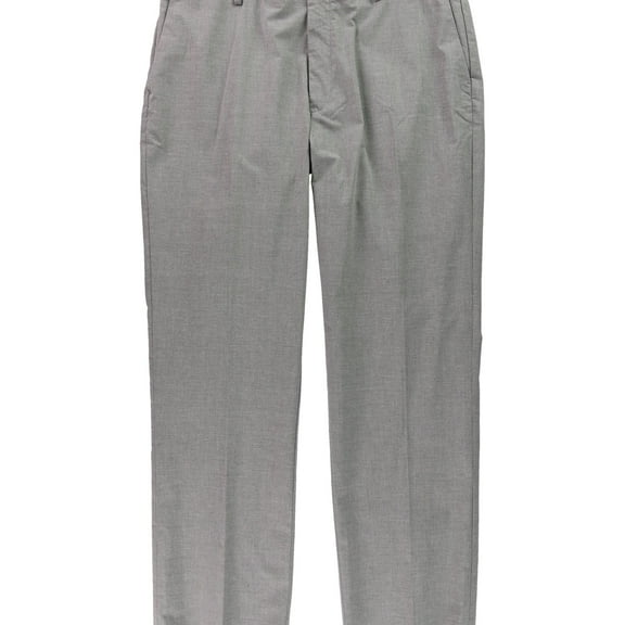 Ralph Lauren Mens Cotton Dress Pants Slacks, Grey, 33W x 32L