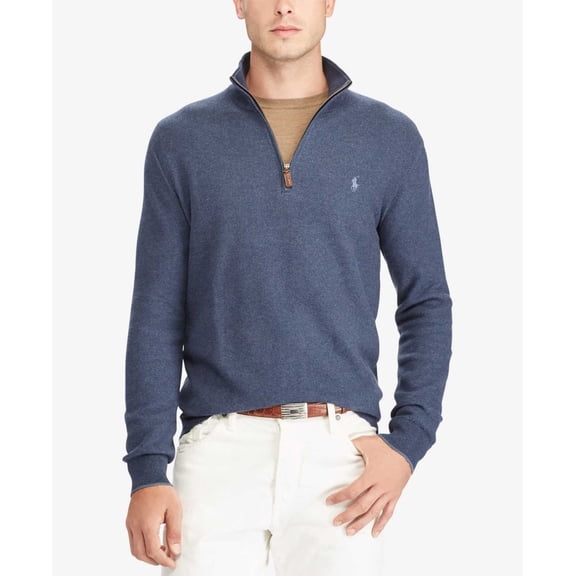 Ralph Lauren Mens Half-Zip Pullover Sweater, Blue, Big 3X