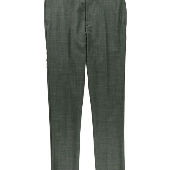 Ralph Lauren Mens Heathered Dress Pants Slacks, Grey, 40W x UnfinishedL