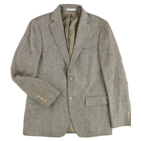 Ralph Lauren Mens Herringbone Two Button Blazer Jacket, Brown, 44 Regular