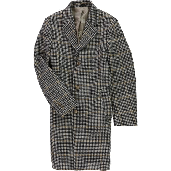 Ralph Lauren Mens Houndstooth Print Coat, Multicoloured, 42 Long