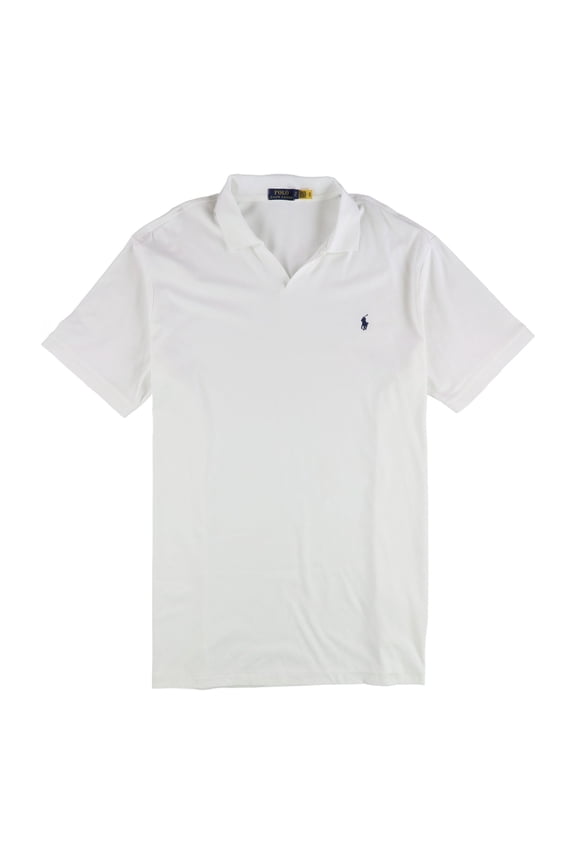 Mens Interlock Polo Shirt, White, Big & Tall, 3XLT