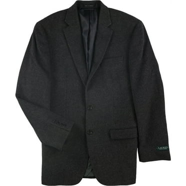 Ralph Lauren Mens Landon Two Button Blazer Jacket, Grey, 44 Short