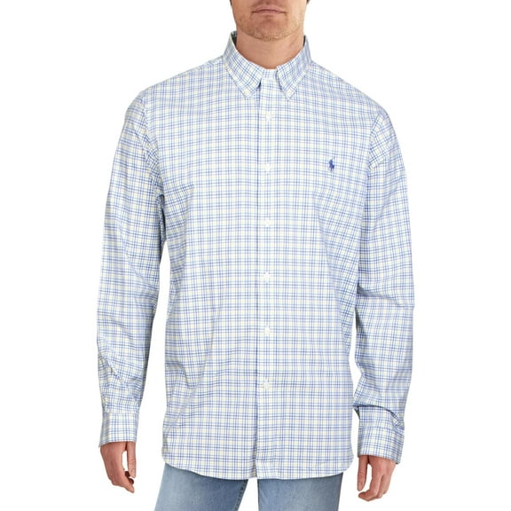 Ralph Lauren Mens Plaid Cotton Casual Shirt