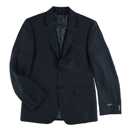 Ralph Lauren Mens Slim-Fit Two Button Blazer Jacket, Blue, 40 Regular