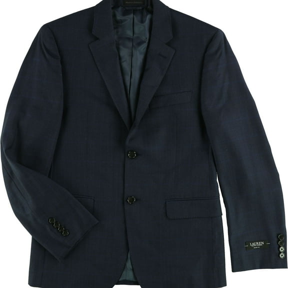 Ralph Lauren Mens Slim-Fit Two Button Blazer Jacket, Blue, 40 Regular
