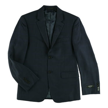 Ralph Lauren Mens Slim-Fit Two Button Blazer Jacket, Blue, 42 Regular