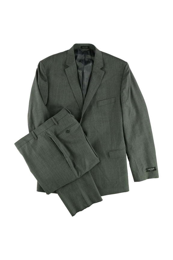 Mens Slim-Fit Two Button Formal Suit grey 40/Unfinished