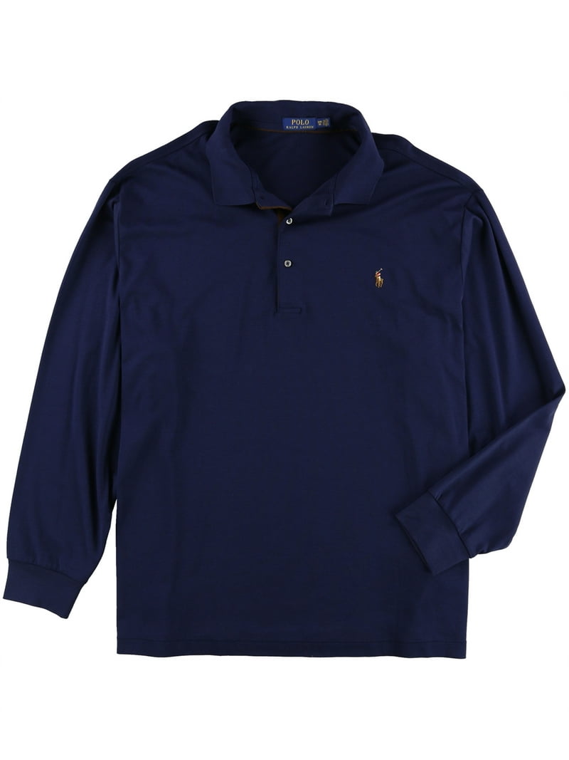 Ralph Lauren Mens Soft Touch Rugby Polo Shirt, Blue, XX