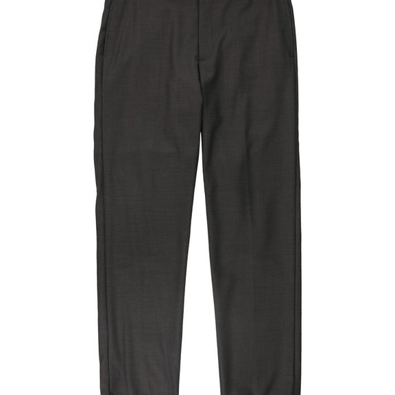 Ralph Lauren Mens Solid Stretch Dress Pant Slacks, Brown, 33W x 32L