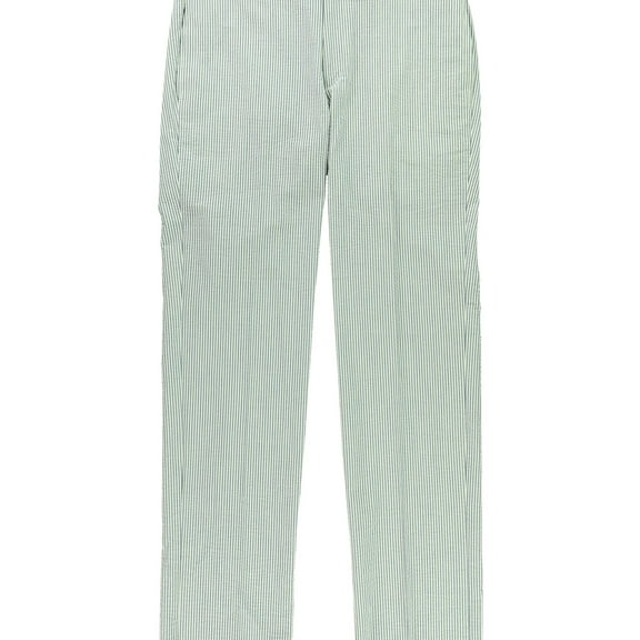 Ralph Lauren Mens Striped Stretch Dress Pant Slacks, Blue, 32W x UnfinishedL