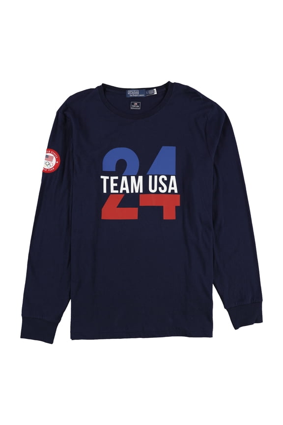 Mens Team USA Graphic T-Shirt, Blue, Large