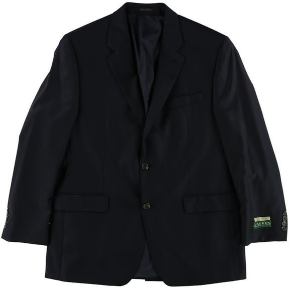 Ralph Lauren Mens Total Comfort Two Button Blazer Jacket, Blue, 42 Regular