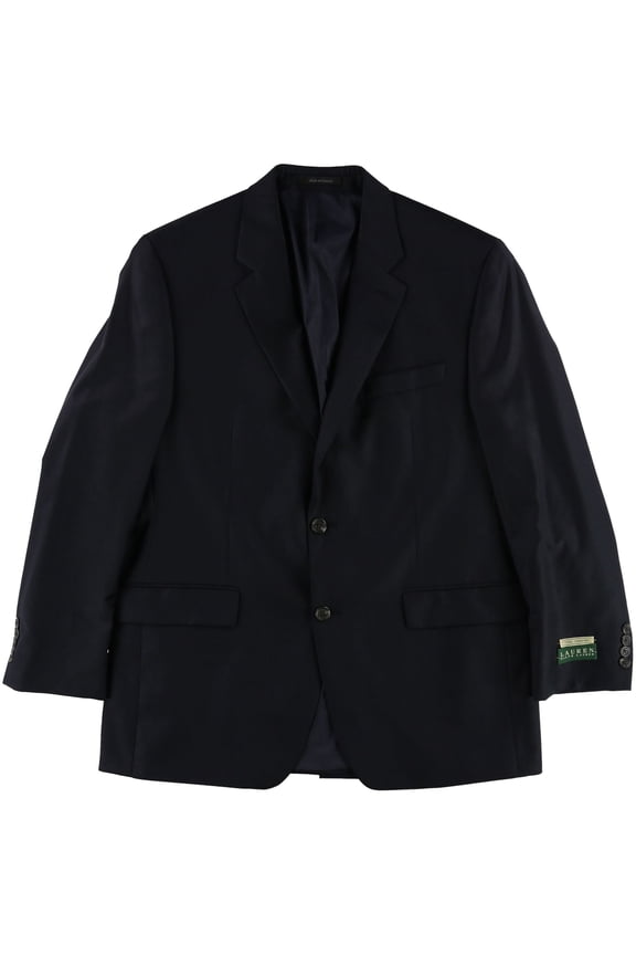 Mens Total Comfort Two Button Blazer Jacket, Blue, 42 Regular