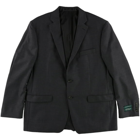 Ralph Lauren Mens Total Comfort Two Button Blazer Jacket, Grey, 46 Regular