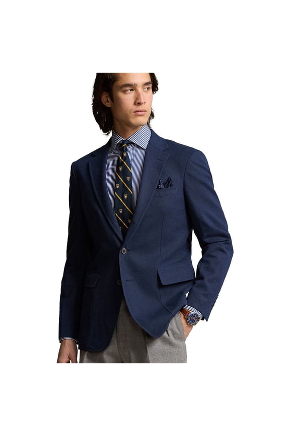 Mens Tweed Sport Coat, Blue, 42 R/M37.5