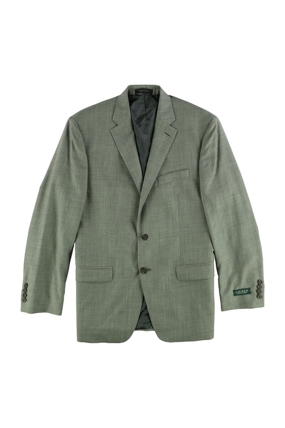 Mens Ultra-Flex Two Button Blazer Jacket, Grey, 40 Short