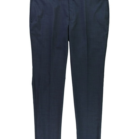 Ralph Lauren Mens Ultraflex Dress Pants Slacks, Blue, 45W x UnfinishedL