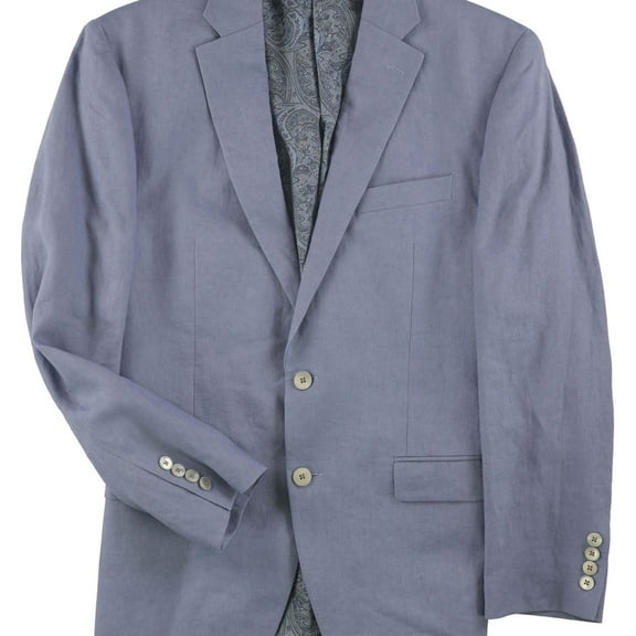 Ralph Lauren Mens Ultraflex Two Button Blazer Jacket, Blue, 40 Regular