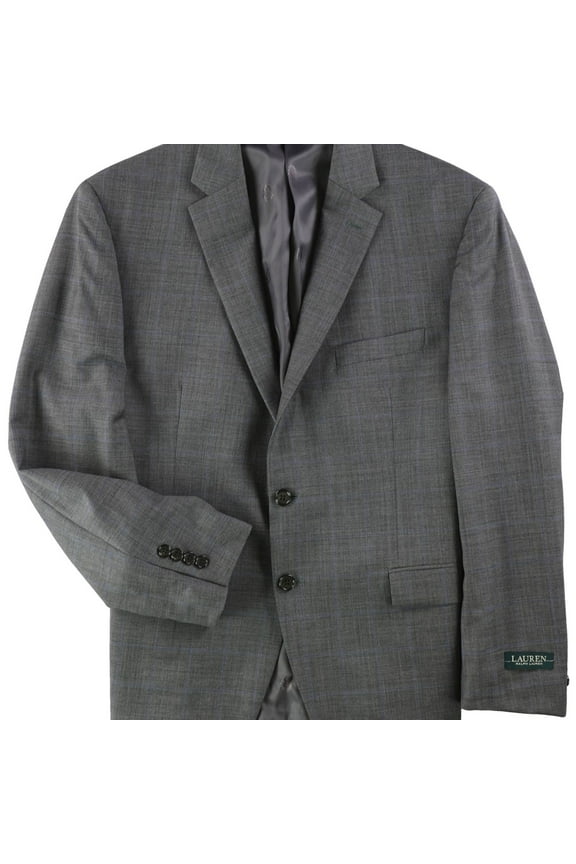 Mens Ultraflex Two Button Blazer Jacket, Grey, 44 Short