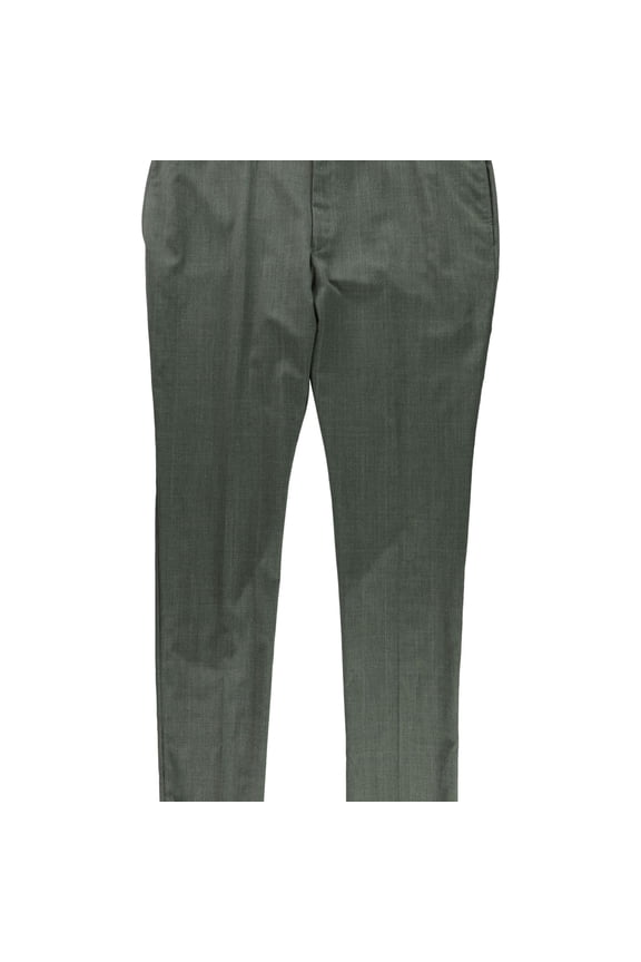 Mens Windowpane Dress Pants Slacks, Grey, 43W x UnfinishedL