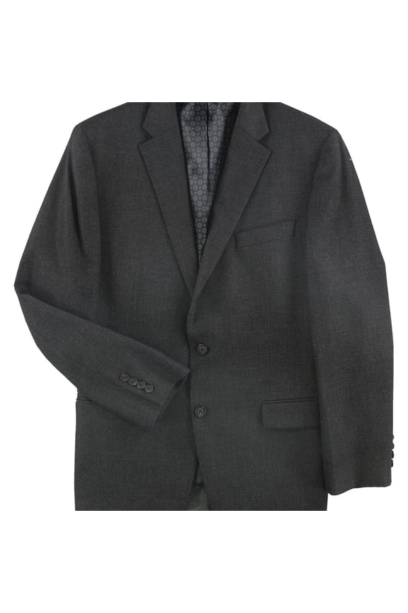 Mens Woven Two Button Blazer Jacket, Grey, 42 Regular