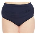thumbnail image 1 of Ralph Lauren NAVY Shirred High-Waist Bikini Swim Bottom, US 22W, 1 of 3