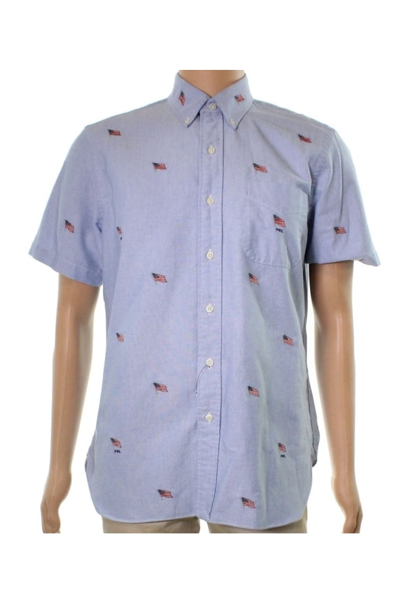 NEW Blue Mens Size Small S Standard Fit Button Down Shirt