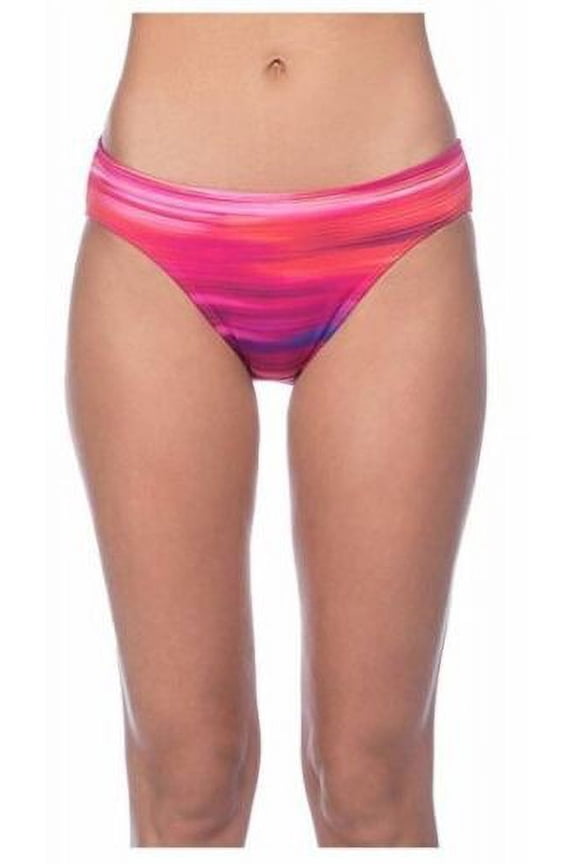 PINK MULTI Ombre Ikat Hipster Bikini Swim Bottom, US 16