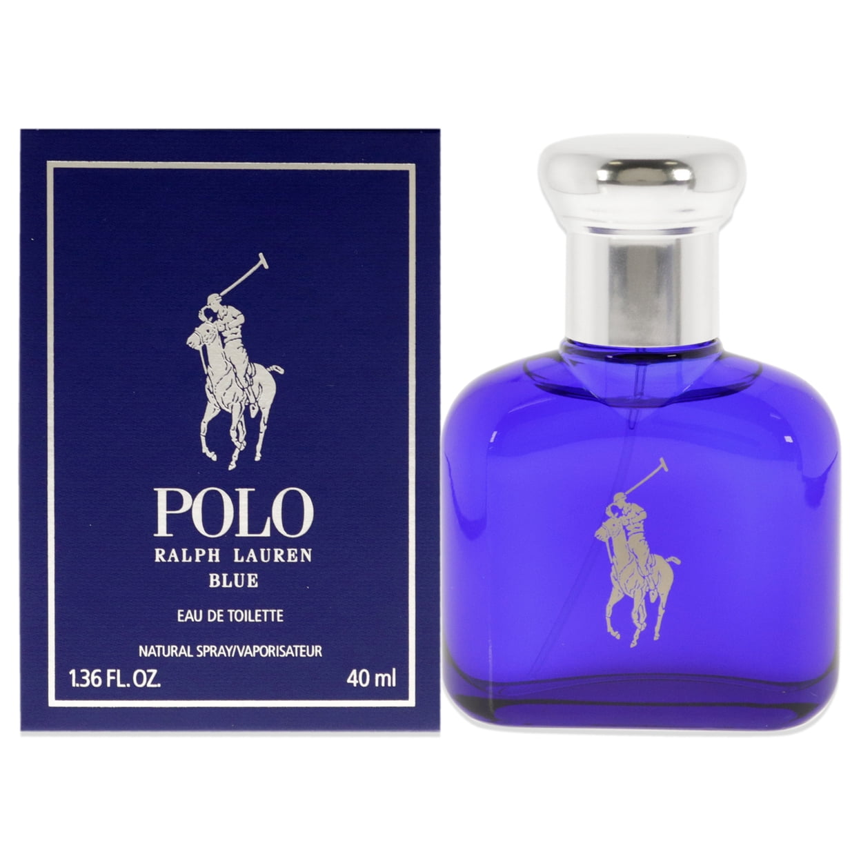 Ralph Lauren Polo Blue Eau de Toilette, Cologne for Men, 1.36 oz